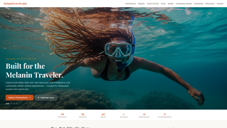 Screenshot of melanintravelguide.com