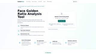 Screenshot of goldenratioface.com