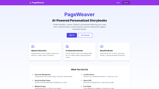 Screenshot of pageweaver.ai