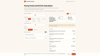 Screenshot of foodperperson.com