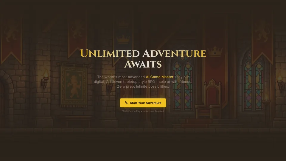 Screenshot of youraigamemaster.com