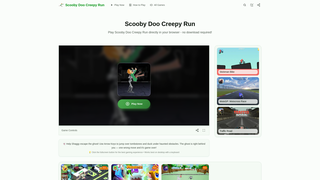 Screenshot of scoobydoocreepyrun.com