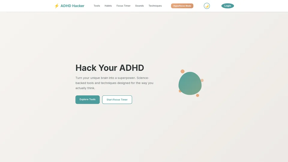 Screenshot of adhdhacker.org