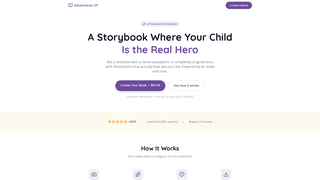 Screenshot of adventuresofbook.com