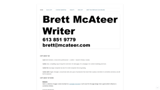 Thumbnail of brettmcateerwriting.com