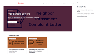 Thumbnail of freesampleletter.com