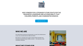 Screenshot of newyorkersforastrongerfuture.org