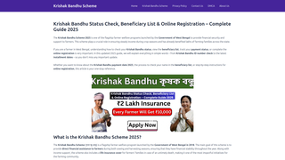 Thumbnail of krishakbandhuscheme.com