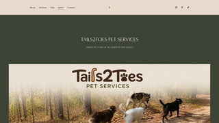 Screenshot of tails2toespetservices.com