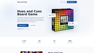Screenshot of huesandcluesboardgame.com