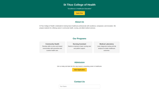 Thumbnail of stcollegeofhealth.com