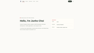 Screenshot of choijunho.com