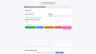 Thumbnail of meetingcostcalculator.org