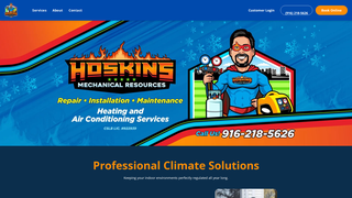 Screenshot of hoskinsmechanicalhvac.com