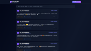 Screenshot of postyourview.com