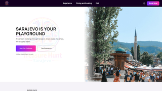 Screenshot of treasurehuntsarajevo.com