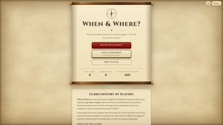 Screenshot of whenwhereguess.com