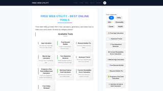 Thumbnail of freewebutility.com