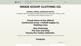 Screenshot of insidescoopclothingco.com