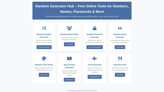 Thumbnail of random-generator-hub.com