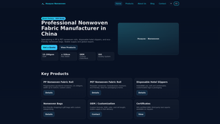 Thumbnail of huayue-nonwoven.com