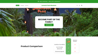 Thumbnail of jurassicparkblankets.com