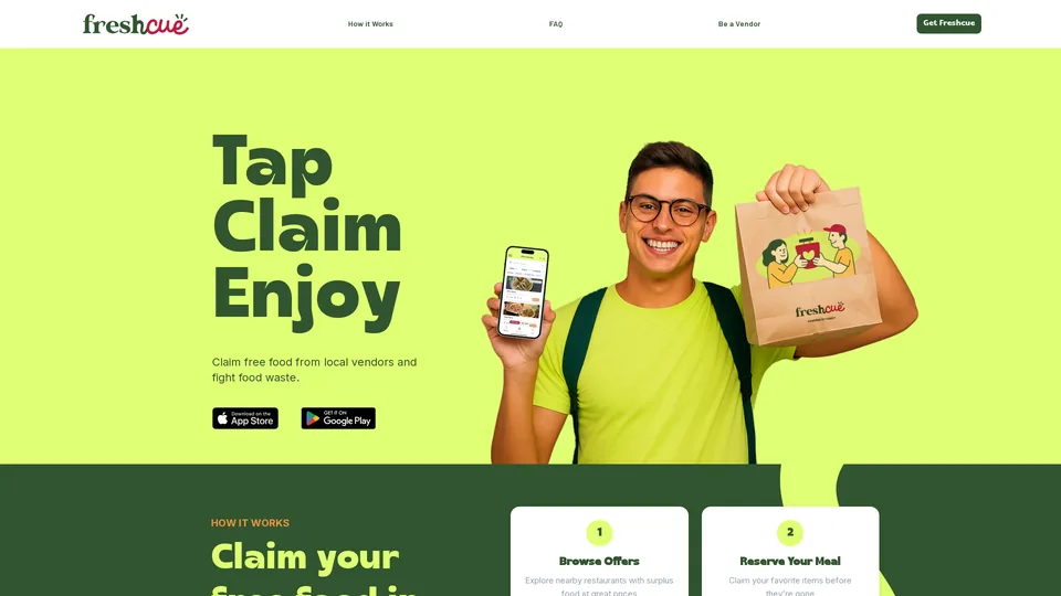 Screenshot of freshcue.app