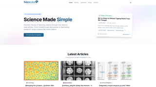 Screenshot of scienovice.com