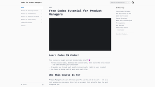 Screenshot of codexforpms.com
