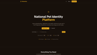 Screenshot of petdentity.app