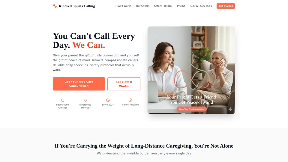 Screenshot of kindredspiritscalling.com