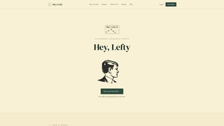 Screenshot of heylefty.com
