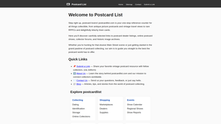 Thumbnail of postcardlist.com