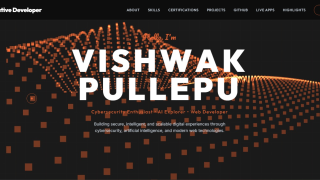Screenshot of vishwak.tech