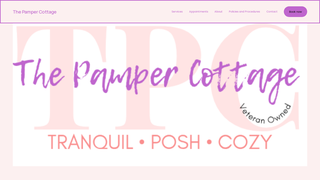 Screenshot of thepampercottageskinstudio.com