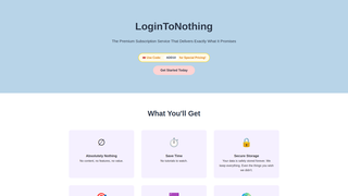Screenshot of logintonothing.com