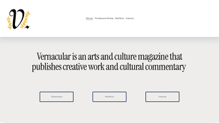 Screenshot of vernacularmag.ca