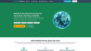 Thumbnail of mobileproxydata.com