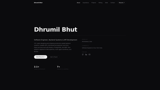 Screenshot of dhrumilbhut.com