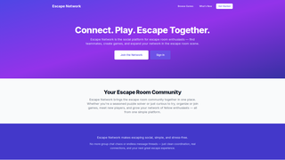 Screenshot of escape-network.com