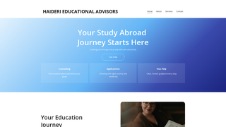 Screenshot of haiderieducationaladvisors.org