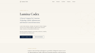 Screenshot of luminacodex.com
