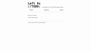 Thumbnail of leftastodo.com