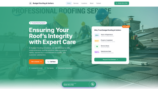 Screenshot of budgetroofingandgutters.com