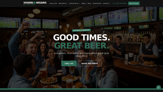 Screenshot of shannonigansbarastoria.com