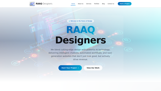 Screenshot of raaqdesigners.com