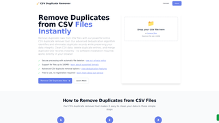 Thumbnail of csvduplicateremover.com