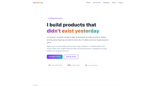 Screenshot of mysaransh.com