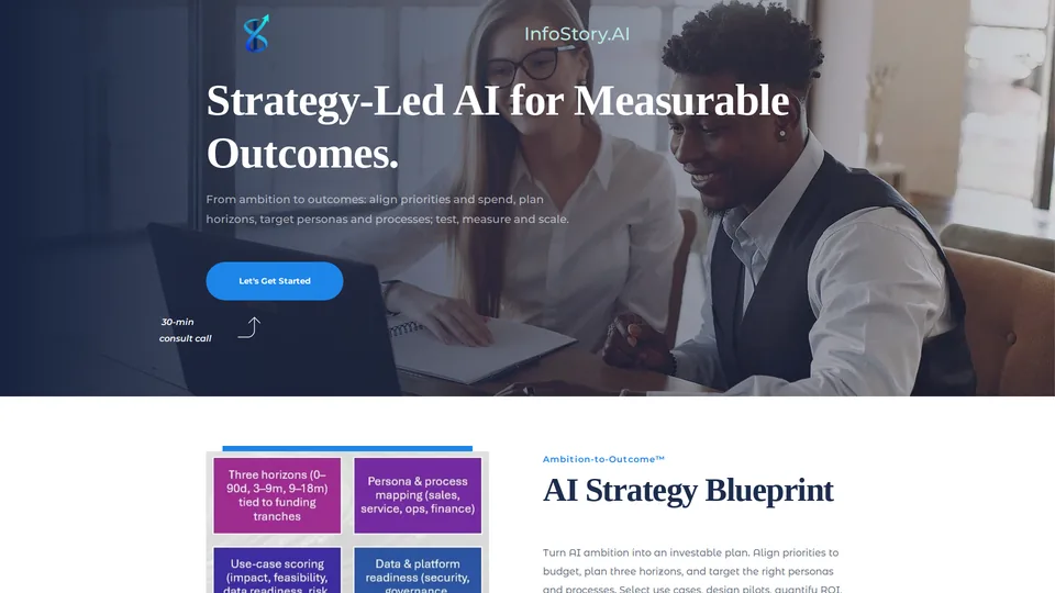 Screenshot of infostory.ai