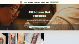 Screenshot of calciumtattoo.com